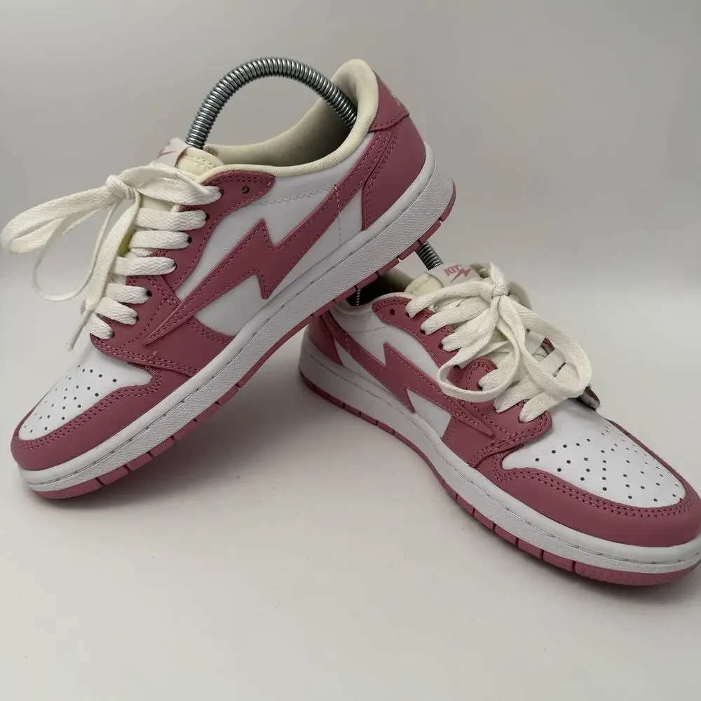 Reves Sport Sneakers AJ1 Women’s 8 Paris Air KIY '85 Low Pink Rose Mens 6.5 EUC